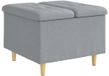 vidaXL Ottoman met opslag Lichtgrijs 60 x 60 x 45 cm Stof