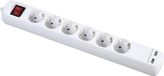 Alyco Multiprise avec 6 prises et 2 ports USB - Câble 1,4 m