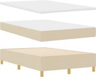 vidaXL Boxspringbed met hoofdeinde Crème 190 x 120 cm Stof