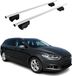 Ford Porte-bagages, barre transversale, pour Ford Mondeo Break, année 2014-2022, acier, argent, avec homologation ABE