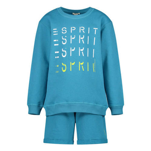 ESPRIT ESPRIT sweater + T-shirt + short geel