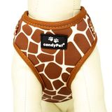 candyPet Verstelbaar hals- en borstharnas voor honden, tegen trekken, neopreen en ademend mesh, GIRAFFE, L