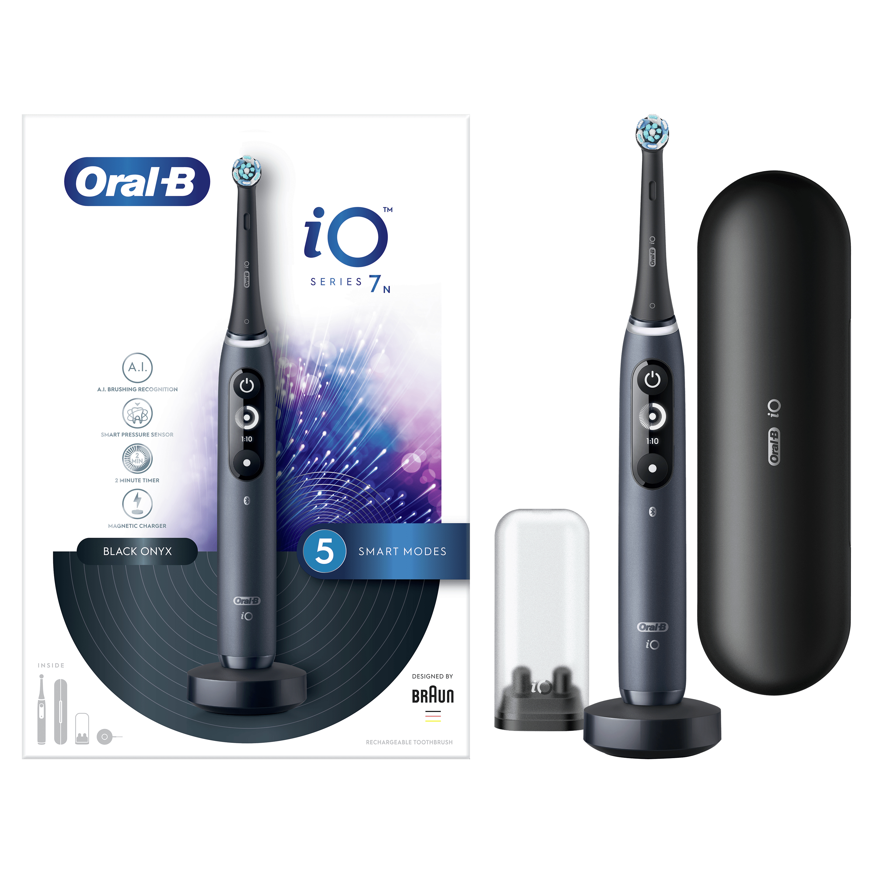 Oral-B Oral-B iO - 7n - Black Elektrische Tandenborstel Ontworpen Door Braun