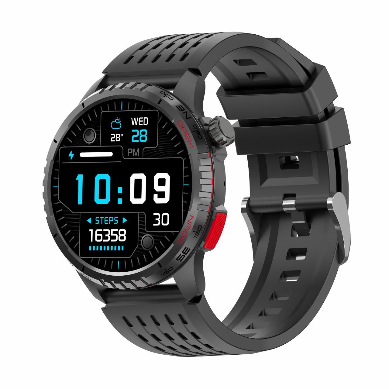 Denver SWG-345B Smartwatch - 1.43" AMOLED Display - GPS - Black