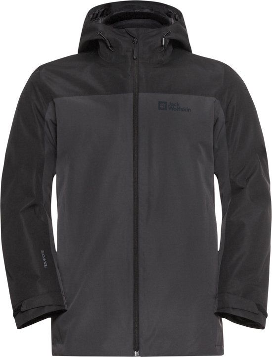 Jack Wolfskin Taubenberg 3in1 JKT Outdoorjas Heren - Phantom - Maat M