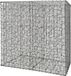 Merkloos Schanskorf - 100x100x50 cm - staal - zilver