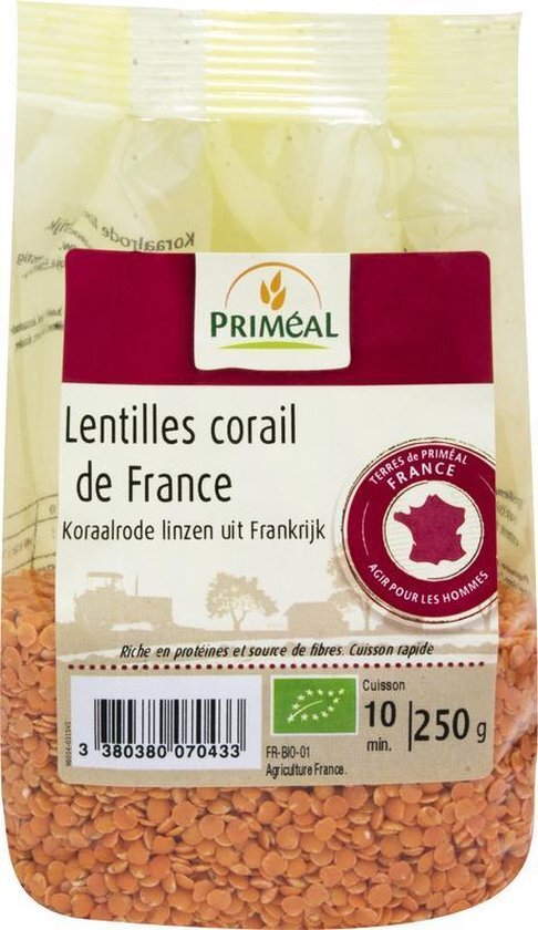 Primeal Rode linzen 250 gram