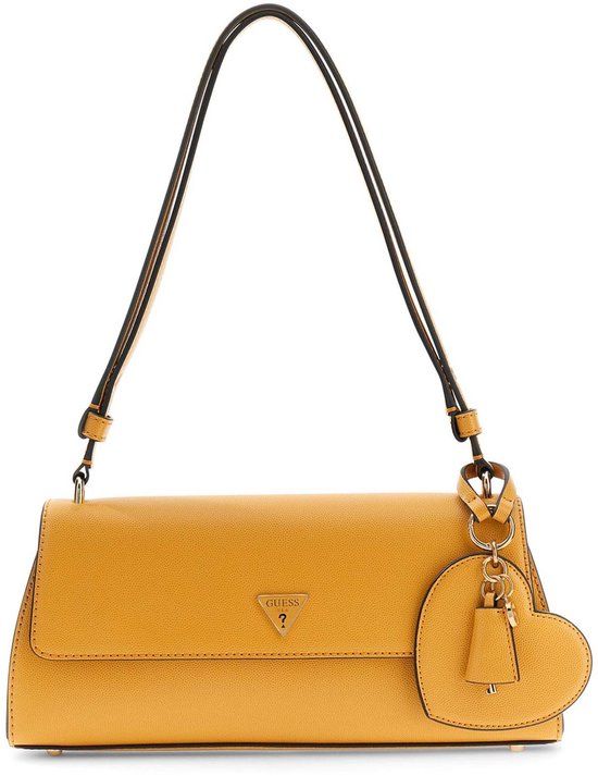 GUESS schoudertas Isobel Convertible Xbody Flap Amber donkergeel