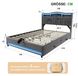 Boxspring Gris 140x200 cm