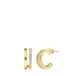 Lucardi Dames Goldplated oorbellen met zirkonia - Oorbellen - Cadeau - Echt Zilver - Goudkleurig