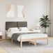 vidaXL Bedframe met gevoerd hoofdbord Taupe 135 x 190 cm