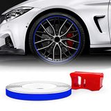 4R Quattroerre.it 10355 Reflecterende plakstrips voor autovelgen, blauw, 5 mm x 6 m