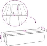 vidaXL Bloembakken voor Euro-pallets - 24 stuks - Groen - 36 x 13,5 x 9,5 cm
