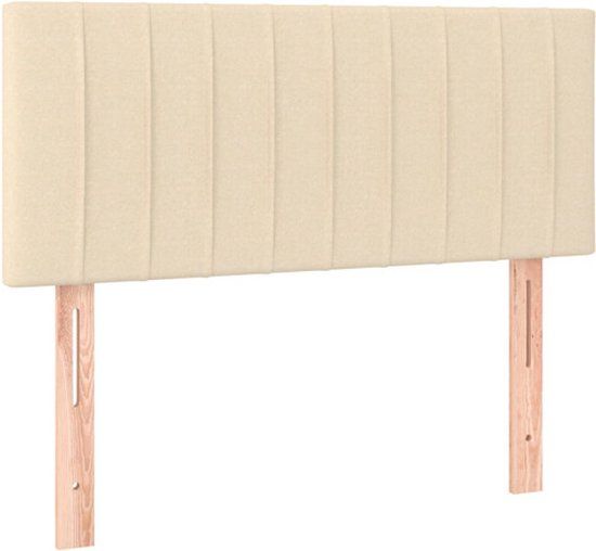 vidaXL Hoofdbord 80x5x78/88 cm stof crèmekleurig