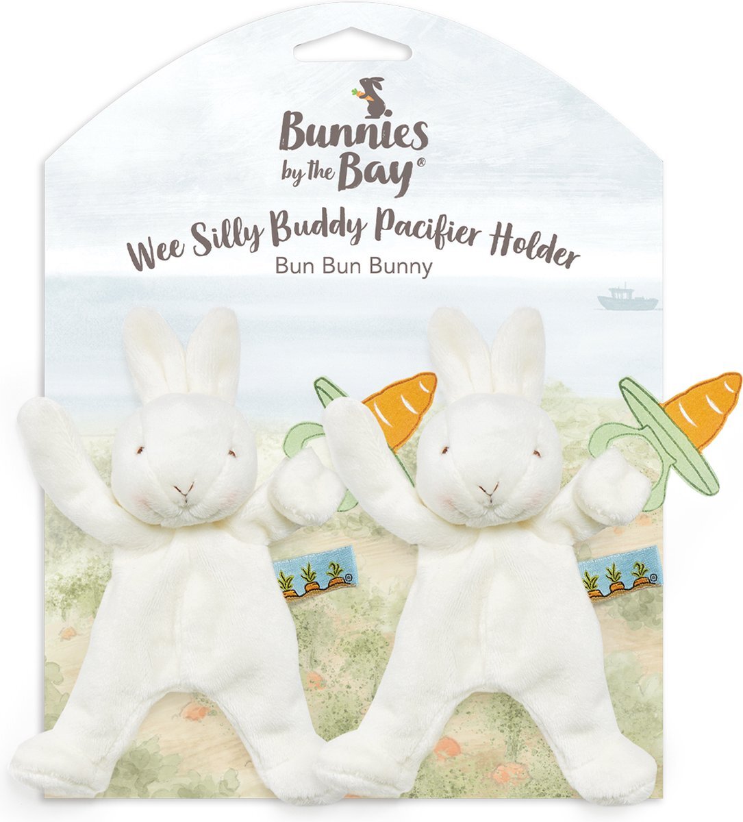 Bunnies By The Bay speenknuffel Konijn wit - 2 stuks