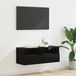 vidaXL TV Wandkast 80 x 30 x 30 cm Zwart Eiken Bewerkt Hout