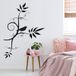 Sticker Mural Branche Oiseau 187x253 Cm Noir