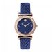 Versace VERE01720 Dameshorloge - Roestvrij Staal - Roze Goud - Blauwe Wijzerplaat