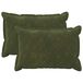 vidaXL - Taie d'oreiller - 2 pièces - BOIS - Vert - 30 x 50 cm - Microfibre - Polaire