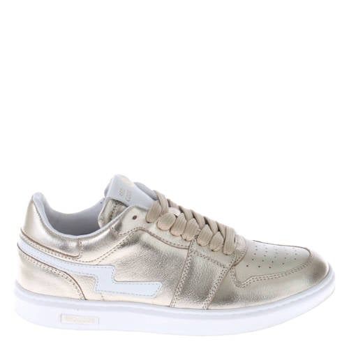 Red Code leren sneakers goud