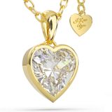 SERASAR Zilveren Damesketting [Love] - Goud - 18-Karaats Gouden Sieraden