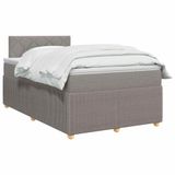 vidaXL Boxspringbed met matras, taupe, 120 x 190 cm, gestoffeerd