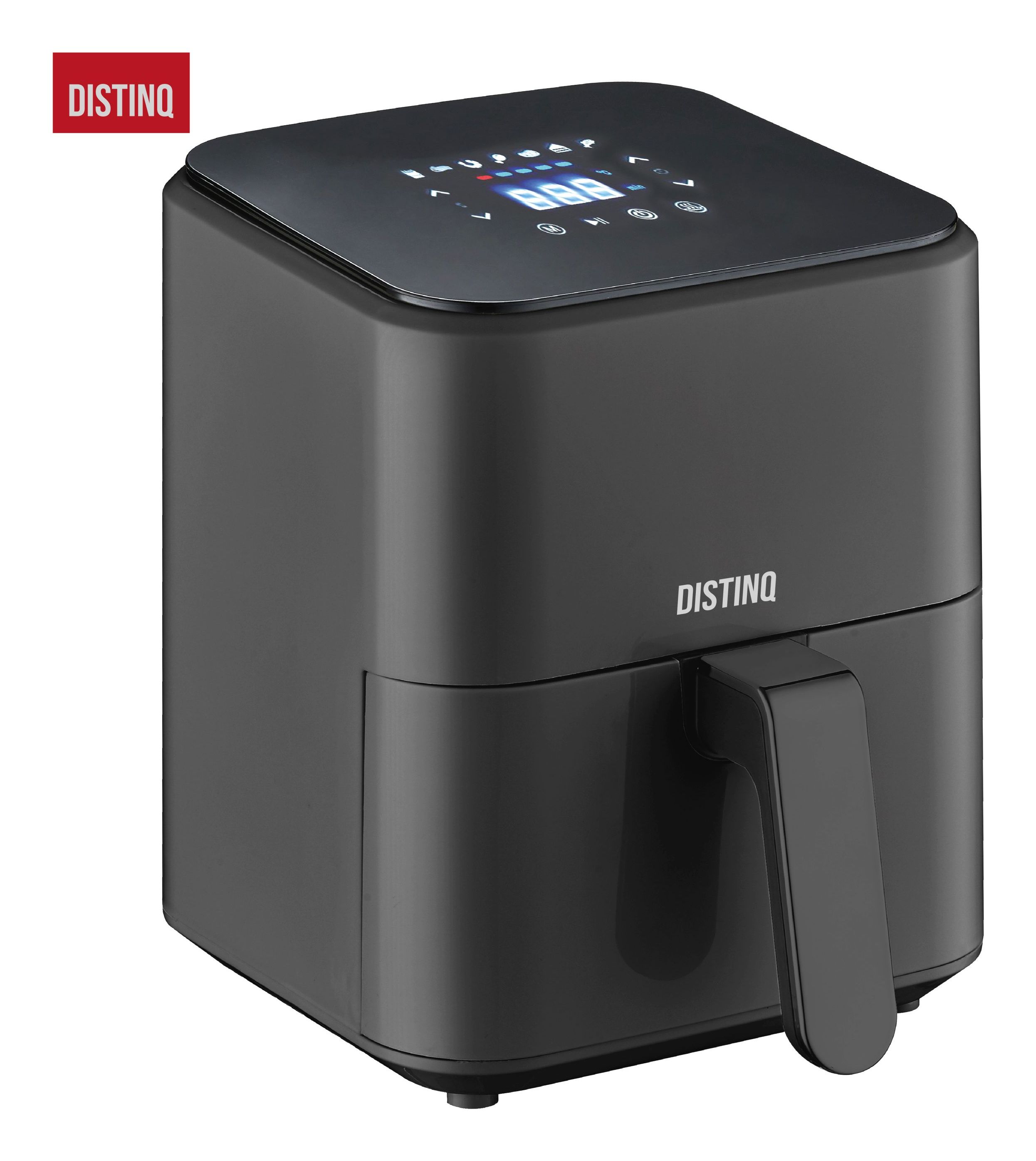 DistinQ Heteluchtfriteuse compact Airfryer - 4 liter - Zwart