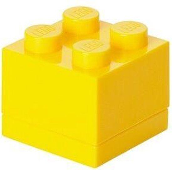 LEGO Mini Brick Opbergbox 4 - Geel - 0.09L