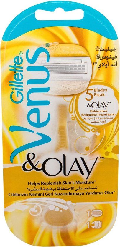 Gillette Venus & Olaz Scheerhouder + 1 Scheermesje - Scheersysteem voor Vrouwen - 5 Scheerbladen - 2 stuks