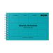 MARK'S Weekplanner, turquoise, ongedateerd, A6, 58 weken planner met maandoverzicht, compacte zakkalender met ringband voor kantoor, studie, dagelijks gebruik