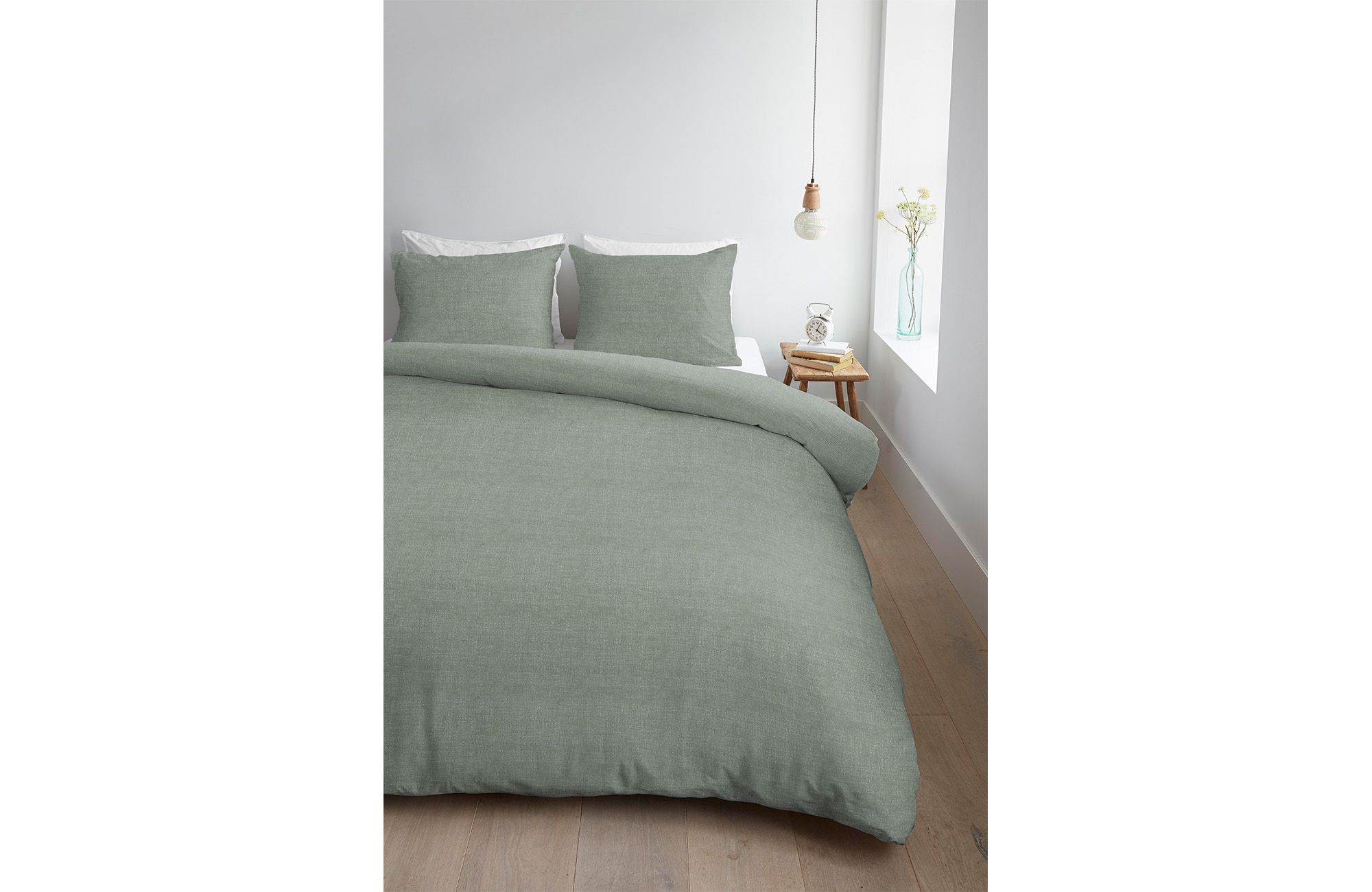 Ambiante Swiss Sense Ambiante Edo Dekbedovertrek Khaki Green
