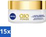 NIVEA Q10 Power Dagcrème Extra Voedend - Anti-Rimpel Crème - SPF 15 - Biologische Arganolie - Droge huid - 50 ml - 15 stuks