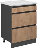 Vicco R-Line Keukenonderkast – 60 cm WB Marmer Krachtige eik goud