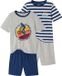Vertbaudet Set van 2 pyjamashorts, gestreept, katoen, 92/98