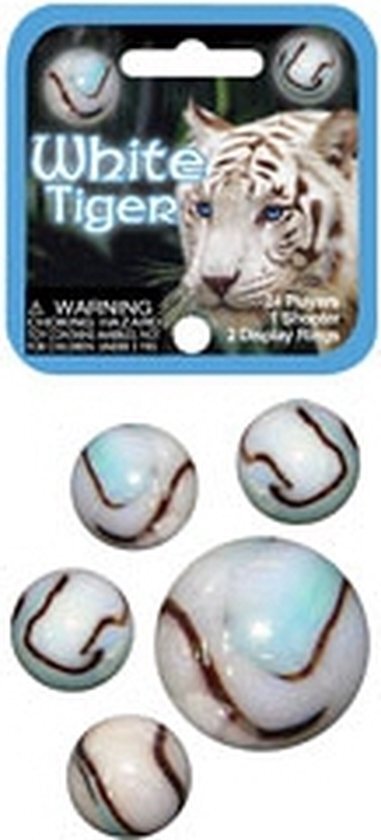 Don Juan Knikkers white tiger 21 stuks