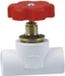 PPR PPR-Ventil en plastique, droit, diamètre 32 mm, raccord fileté 3/4 pouce, avec rosace en métal