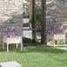 Maison Exclusive - Jardinière, 2 pièces, blanc, 70x70x70 cm, bois massif, pin