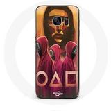 Maniacase Hoesje voor Samsung Galaxy S6 Edge Inktvis Game Maskers Driehoek vierkant en cirkel tekening
