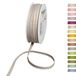 Halbach Seidenbänder Decoratielint met linnen randen breedte: 7 mm lengte 30 m, cadeaulint om te versieren knutselen of vorm te geven, DIY decoband, kleur: linnen/wit
