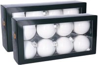 Othmar Decorations Kerstballen - 16 stuks - Wit - 8 cm - Glas