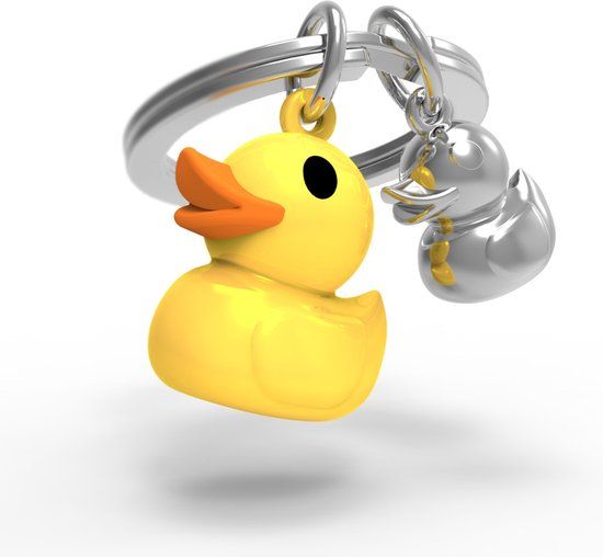 Metalmorphose Gele Eend Duckling Sleutelhanger