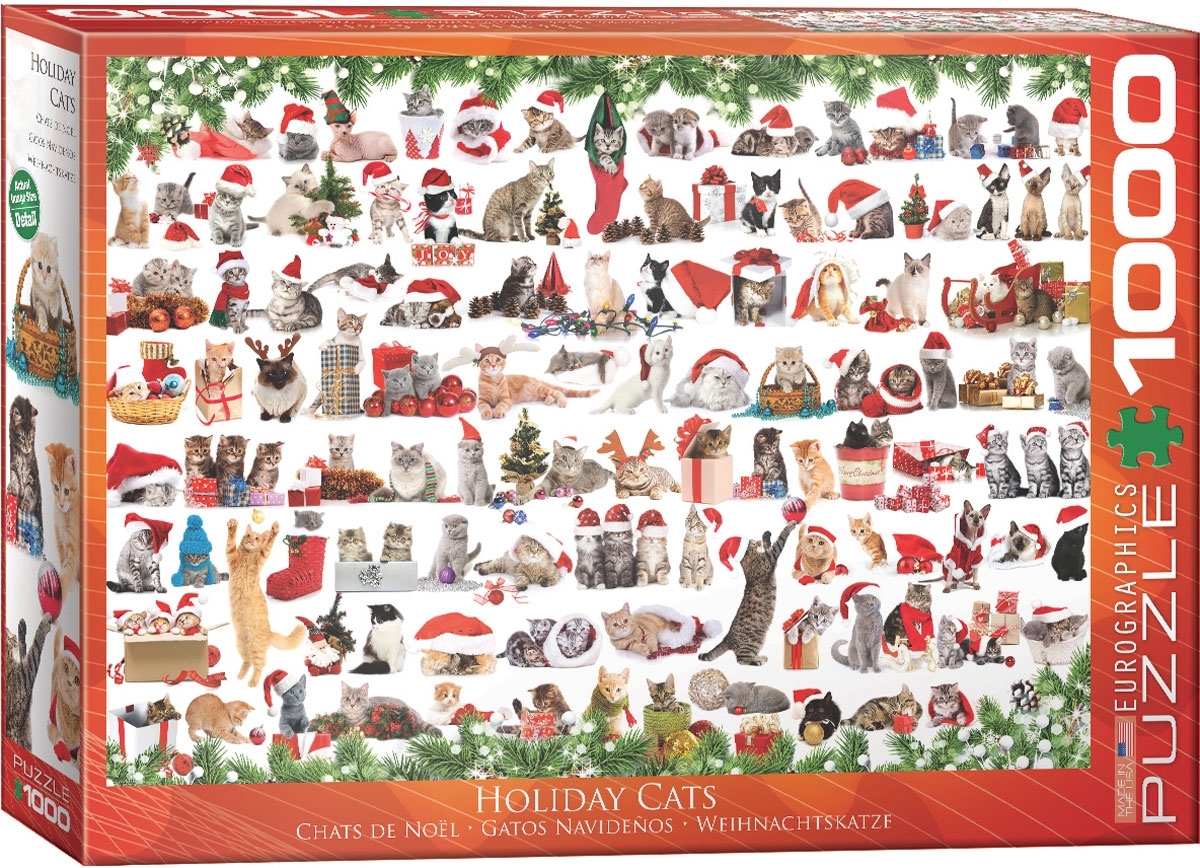 Eurographics Holiday Cats Puzzel (1000 stukjes)