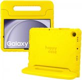 HappyCase Kinder Tablethoes Geschikt voor Samsung Galaxy Tab A11 / Tab A9 | Kindvriendelijke Hoes | Beschemhoes | Kinderhoes | met Handvat en Standaard | Geel
