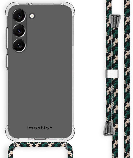 imoshion Hoesje - Geschikt voor Samsung Galaxy S23 Plus - Backcover met koord - Green Multi Color