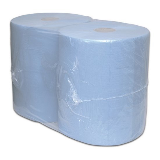 MTS Euro Products Industriepapier blauw verlijmd 2-lg 2x380mtr 37cm