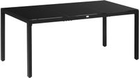 Outsunny Tuintafel - Aluminium - Rechthoekig - Zwart