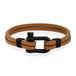Mendes Dubbele Lederen Band - D-Shackle Camel-21cm