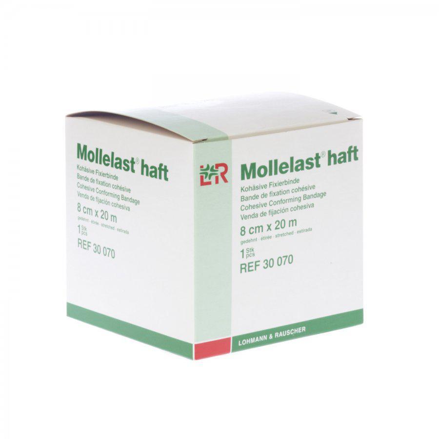 Lohmann Mollelast Haft zelfklevende fixatiewindel 8cmx20m 1 stuks