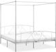 Prolenta Maison Exclusive - Cadre de lit à baldaquin en métal blanc 200 x 200 cm