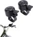Ledario B.V. 2 pièces - Sonnette de vélo - Minibel - Sonnette de vélo miniature - Convient aux enfants et aux adultes - Facile à installer - Robuste et durable - Noir - 35×35×52 mm - S'adapte aux guidons de 22 mm